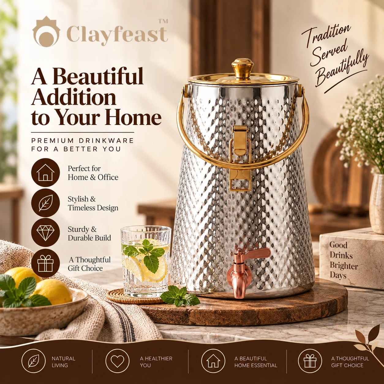 CLAYFEAST VARUNA™ — Premium Heritage Water Dispenser - Image 4