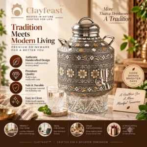 CLAYFEAST AROHINI 10 litre traditional luxury water dispenser with tap