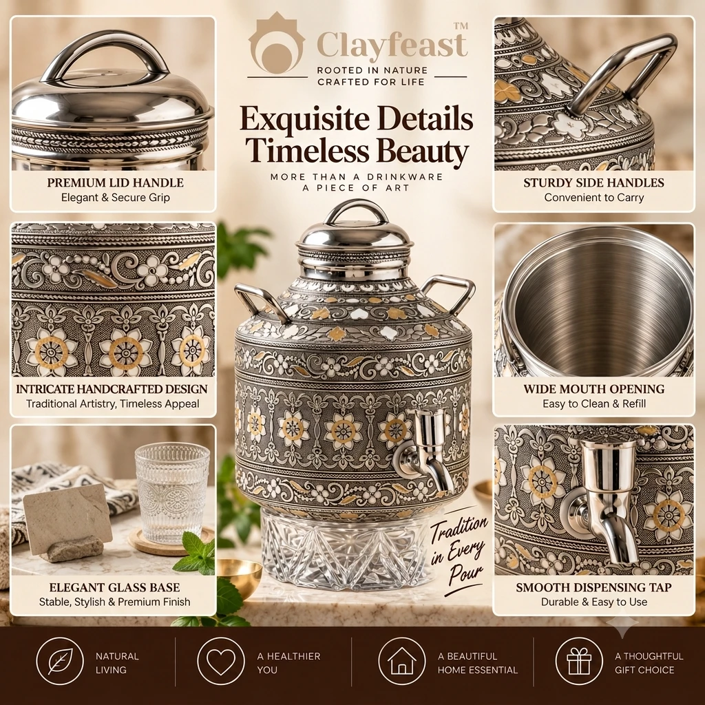 CLAYFEAST AROHINI 10 litre heritage water dispenser
