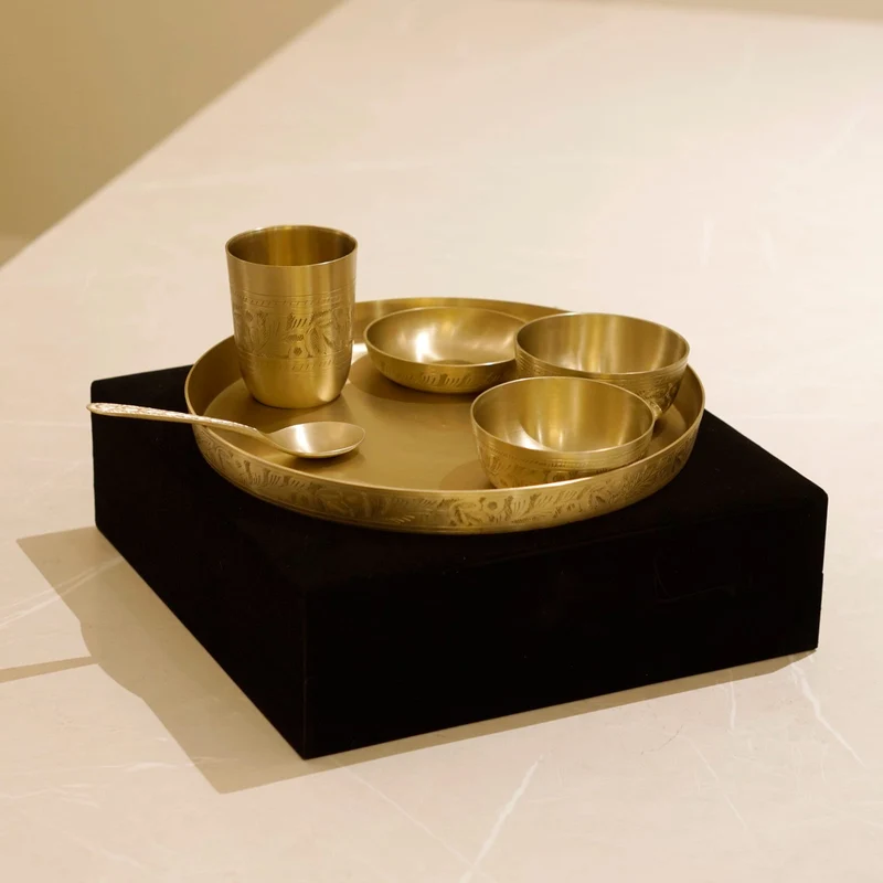 Pure Kansa Bronze Dinnerware and Utensils